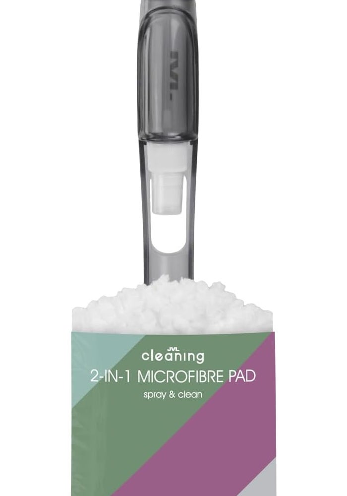 JVL 2-in-1 Microfibre Cleaning Pad - Reusable and Machine Washable - Image 1
