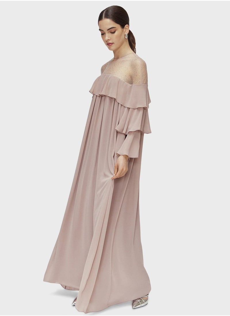CHASE - Bardot Ruffle Dress - Image 1