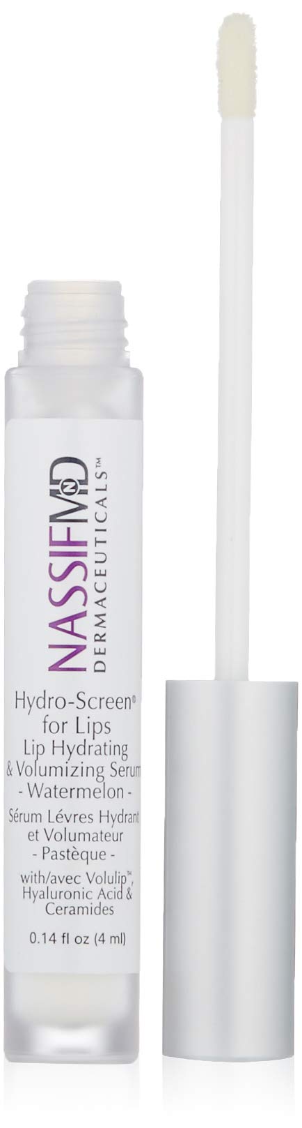 nassif md NassifMD HydroScreen with Hyaluronic Acid Lip Pluming Oil Formula for Dry Lips Hydrating Softening Lip Maximizing Serum Ceramide Jojoba Glaze Gloss