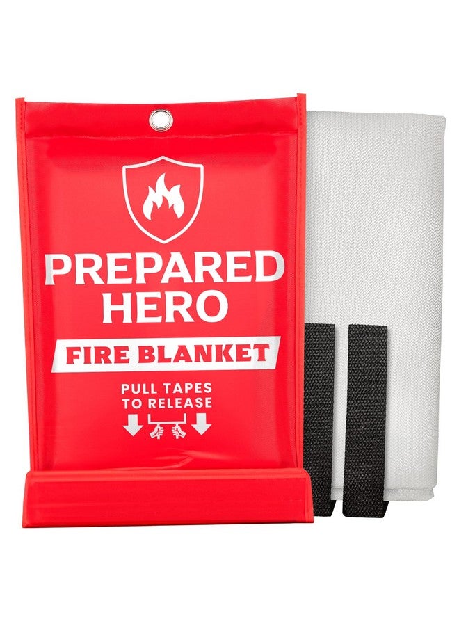 Prepared Hero Prepared Hero Emergency Fire Blanket - 1 Pack - Fire Suppression Blanket for Kitchen, 40” x 40” Fire Blanket for Home, Fiberglass Fire Blanket  - Image 1