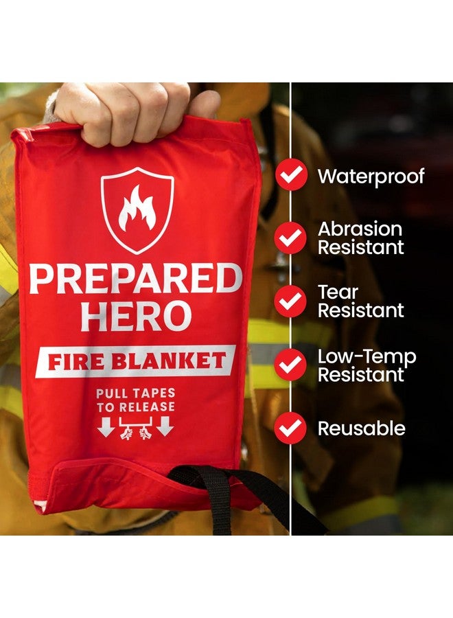 Prepared Hero Prepared Hero Emergency Fire Blanket - 1 Pack - Fire Suppression Blanket for Kitchen, 40” x 40” Fire Blanket for Home, Fiberglass Fire Blanket  - Image 3