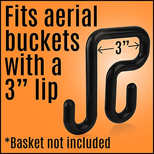 Impresa Lineman Bucket Hooks Set - 2-Pack, 3-Inch, Black - Bucket Truck & Aerial Hooks for Oval Bag & Tool Apron - Image 2