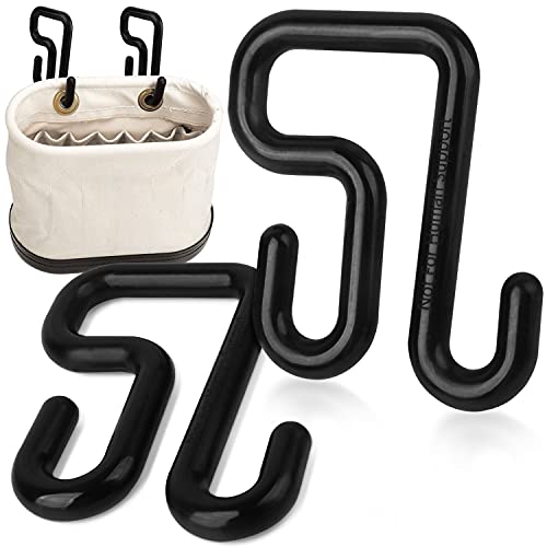 Impresa Lineman Bucket Hooks Set - 2-Pack, 3-Inch, Black - Bucket Truck & Aerial Hooks for Oval Bag & Tool Apron - Image 1