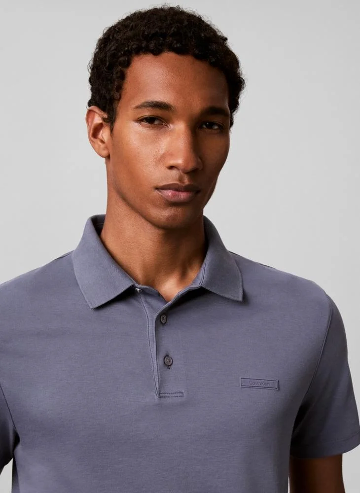 Calvin Klein  Slim Fit Logo Patch Polo Shirt for Men | Best Price UAE