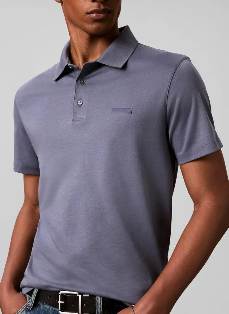 Calvin Klein  Slim Fit Logo Patch Polo Shirt for Men | Best Price UAE