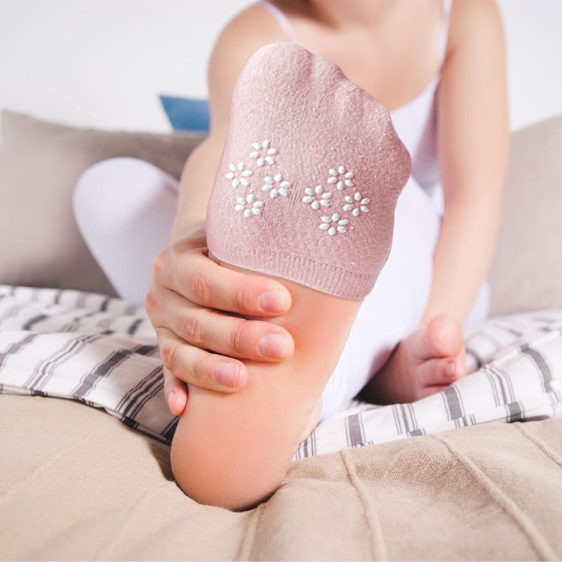 klarako 6 Pairs Non-slip Forefoot Socks Pilates Grip Socks Ball of Foot Cushion Socks High Heel Half Socks Skin-friendly Half Socks No Show Socks Seamless Ballet Socks Cotton Fitness - Image 2