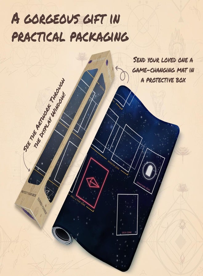 Paramint Stardust, One-Player (Stitched) - For Yugioh Playmat - Compatible with Yu-Gi-Oh, TCG - Master Rule Duel Field Zones, Large 1-Player Card Game Mat - Original Play Mat Art Designs & Accessories - Image 5