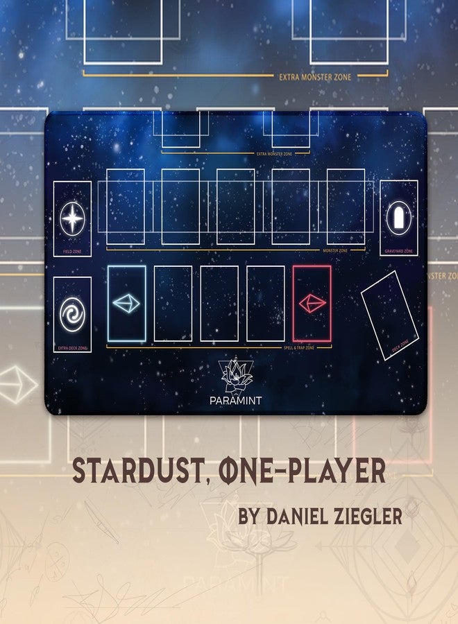 Paramint Stardust, One-Player (Stitched) - For Yugioh Playmat - Compatible with Yu-Gi-Oh, TCG - Master Rule Duel Field Zones, Large 1-Player Card Game Mat - Original Play Mat Art Designs & Accessories - Image 3