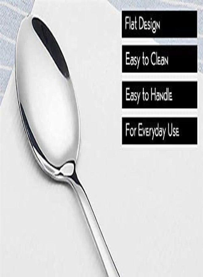 Relanta - Stainless Steel Dinner Spoon/Tea Spoons for Home and Kitchen/Stainless Steel Silverware/Table Spoon Set of 6 pcs. (Large) (Tea (Small)) - Image 4