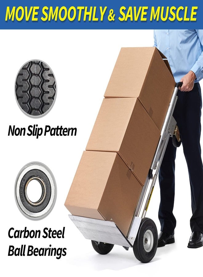 GICOOL 8-Inch Flat-free Tire and Wheel, 2.50-4 Solid Tire, 5/8" Axle Bore Hole, 2.2" Offset Hub for Hand Truck Garden Wagon Gorilla Cart Trolley Dolly Lawn Mover Go Kart Replacement, 2 Pack - Image 3