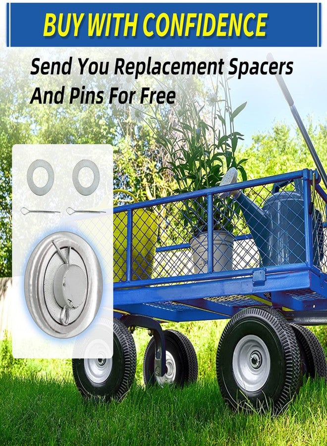 GICOOL 8-Inch Flat-free Tire and Wheel, 2.50-4 Solid Tire, 5/8" Axle Bore Hole, 2.2" Offset Hub for Hand Truck Garden Wagon Gorilla Cart Trolley Dolly Lawn Mover Go Kart Replacement, 2 Pack - Image 5
