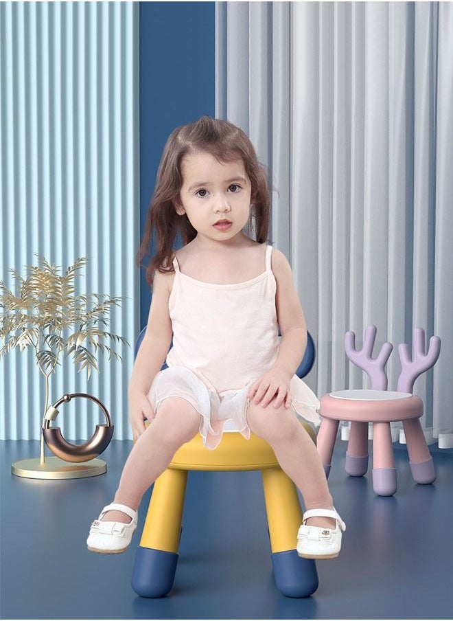 ZCM-HAPPY Baby Sheep Horn Back Chair Non-slip Small Chair  - Image 4