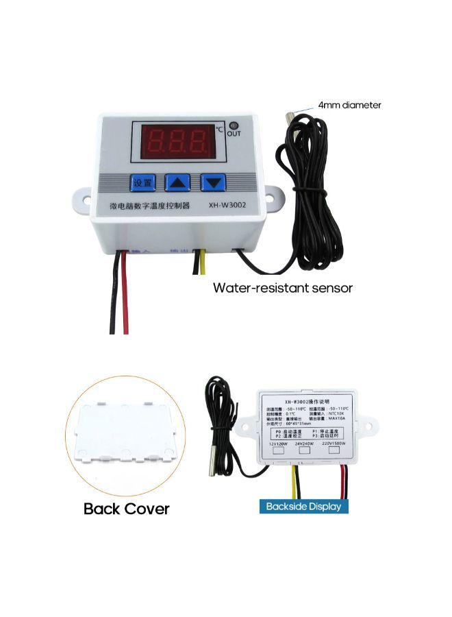 NIBEMINENT LED Digital Mini Thermostat With Sensor Probe - Image 2