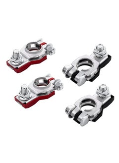 Battery Terminal Connector, Top Post Battery Cable Terminal Clamp Set, 1 Pair Positive and Negative, Car Battery Terminal Connectors, Battery Connector for SUV, Van, Truck and Motorcycle