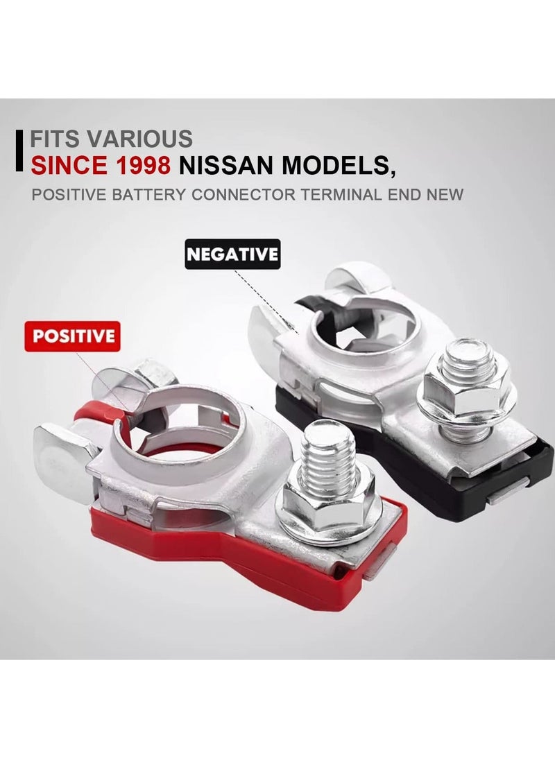 Generic - Battery Terminal Connector, Top Post Battery Cable Terminal Clamp Set, 1 Pair Positive and Negative, Car Battery Terminal Connectors, Battery Connector for SUV, Van, Truck and Motorcycle - Image 1