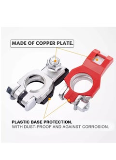 Generic Battery Terminal Connector, Top Post Battery Cable Terminal Clamp Set, 1 Pair Positive and Negative, Car Battery Terminal Connectors, Battery Connector for SUV, Van, Truck and Motorcycle  - Image 4
