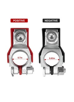 Generic Battery Terminal Connector, Top Post Battery Cable Terminal Clamp Set, 1 Pair Positive and Negative, Car Battery Terminal Connectors, Battery Connector for SUV, Van, Truck and Motorcycle  - Image 2