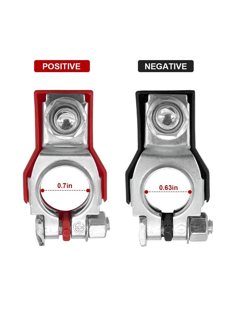 Generic - Battery Terminal Connector, Top Post Battery Cable Terminal Clamp Set, 1 Pair Positive and Negative, Car Battery Terminal Connectors, Battery Connector for SUV, Van, Truck and Motorcycle - Image 1