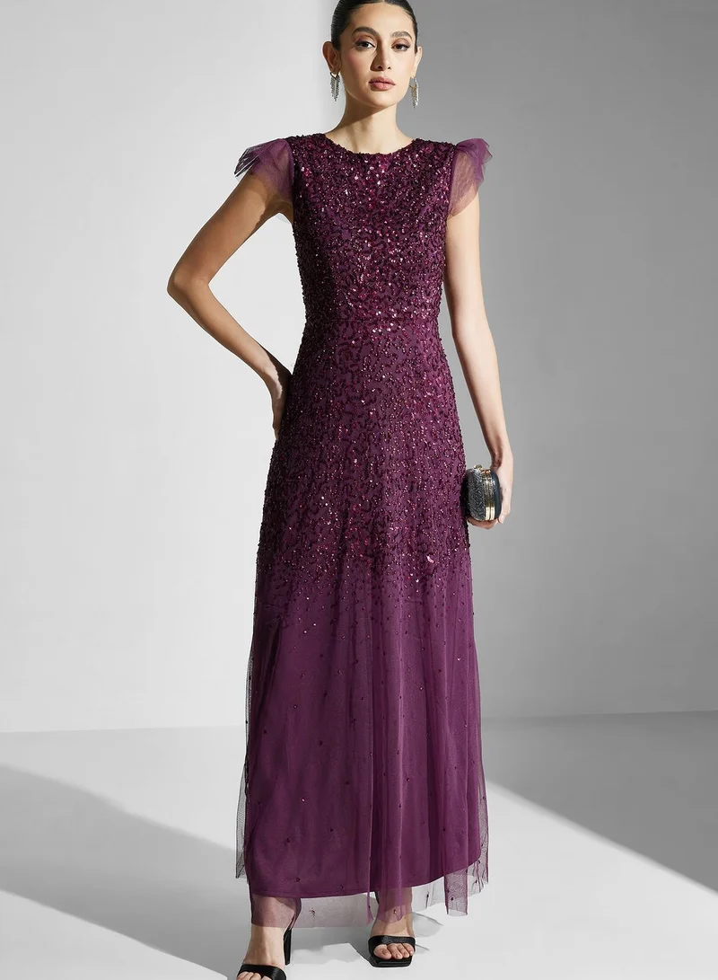 Coast Cap Sleeve Sequin Dress