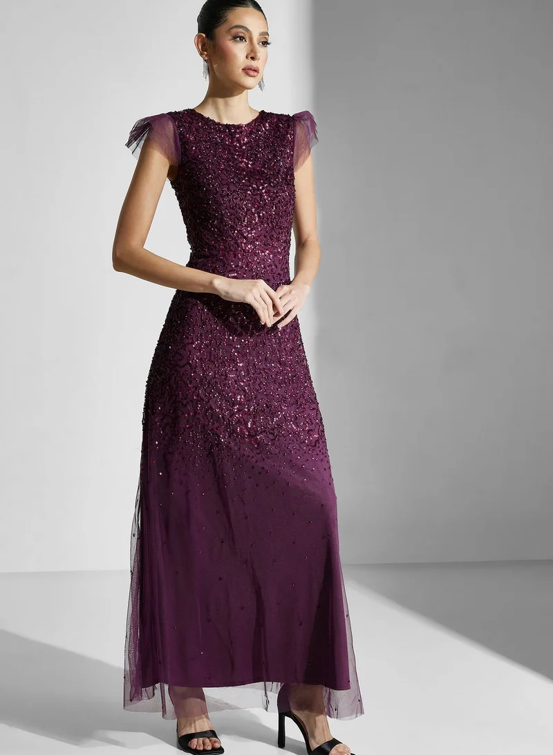 Coast Cap Sleeve Sequin Dress