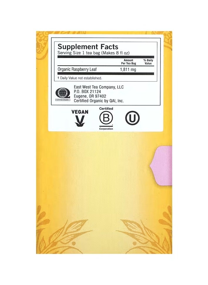 يوغي شاي أوراق توت العليق للنساء، خالٍ من الكافيين، 16 كيس شاي، 29 جم - Image 2