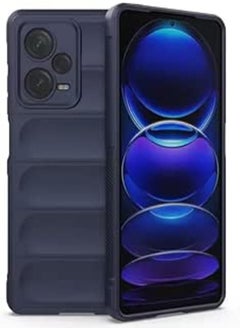 Generic New Armor Shockproof Back Bumper Soft TPU Fundas Compatible with Redmi Note 12 Pro Plus (Sapphire) 