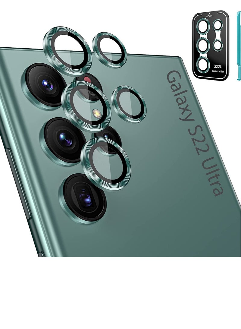 واقي عدسة الكاميرا من الزجاج المقوى لهاتف Galaxy S22 Ultra، غطاء حماية من سبائك الألومنيوم للطيران مقاوم للخدش، متوافق مع Galaxy S22 Ultra - Image 1
