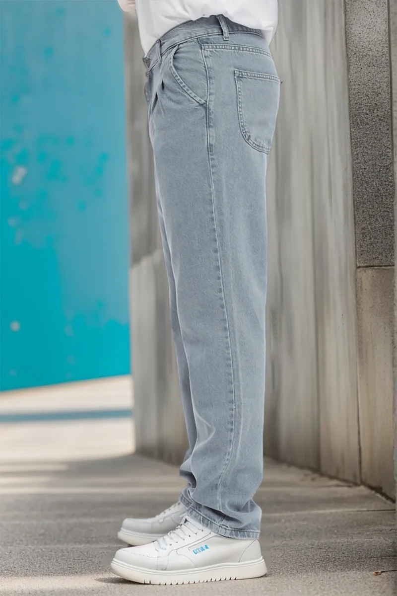 Cedy Denim Men's Pleated High Waist Loose Cut Baggy Loose Fit Jean PANTS-C354