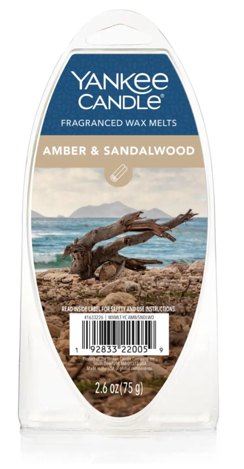 Yankee Candle Amber Sandalwood Fragranced 6pcs Wax Melts