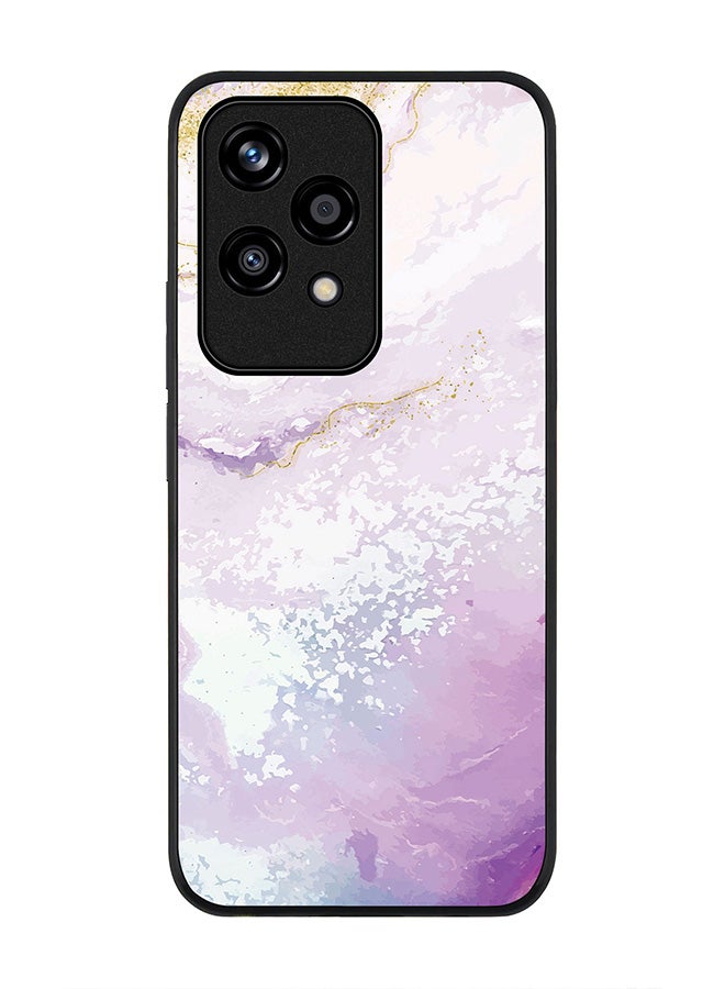 Stylizedd Rugged Black edge case for Honor 200 Lite, Slim fit Soft Case Flexible Rubber Edges Anti Drop TPU Gel Thin Cover -  Marble Print Marine  - Image 1