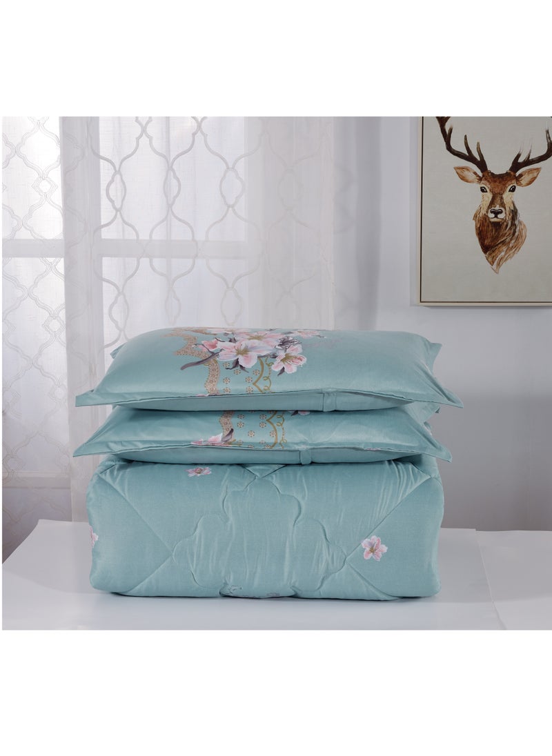 Moon - 6Piece King Size 220x240Cm Comforter Set Medium Filling Bedding Set For All Season Includes 1Comforter 1Bedsheet 2Pillow Shams And 2Cushion Cases - Image 1
