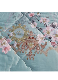 Moon 6Piece King Size 220x240Cm Comforter Set Medium Filling Bedding Set For All Season Includes 1Comforter 1Bedsheet 2Pillow Shams And 2Cushion Cases  - Image 3