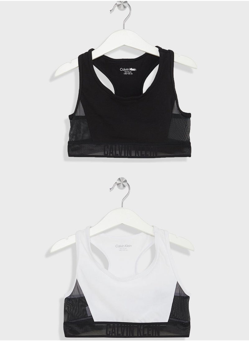 Calvin Klein Jeans - Kids 2 Pack Logo Bralette - Image 1