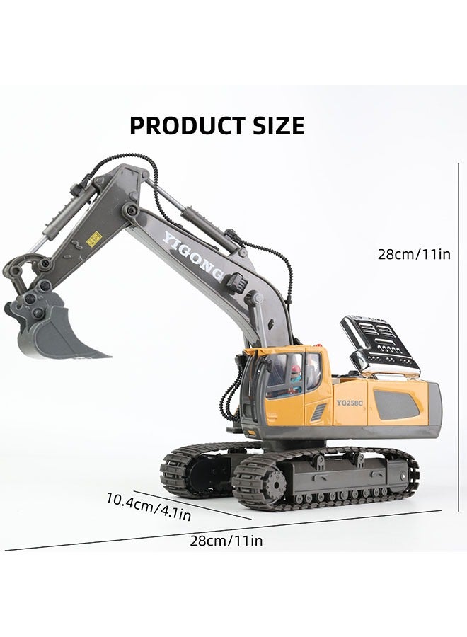 Remote Control Excavator Construction Toys For Boys, Excavator To, Track Type Tractor Toys For 6+ Boys, Perfect Birthday Gift For Ages 6-12+ - Image 5