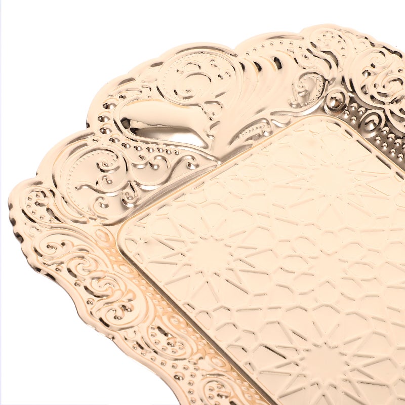 Iron Jewelry Tray Perfume Tray Multi-purpose Cosmetics Tray Table Serving Tray - Image 5