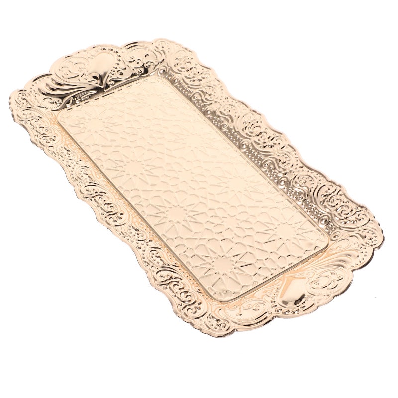 Iron Jewelry Tray Perfume Tray Multi-purpose Cosmetics Tray Table Serving Tray - Image 1