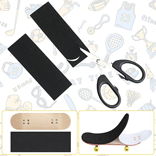 Pajean 24 Pcs Black Fingerboard Foam Grip Tape 110 x 38 x 2 mm Fingerboard Deck Grip Tape for Finger Skateboard Boards, Anti Slip - Image 3