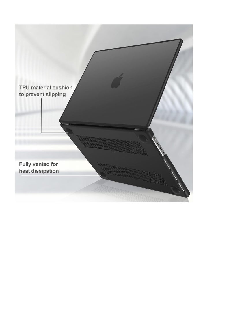 Generic Case Compatible For New Macbook Pro 16 inch M3 A2991 M2 A2780 M1 A2485 Pro 2024-2021 Release Plastic Hard Shell Cover for MacBook Pro 16 Inch Color Black  - Image 2