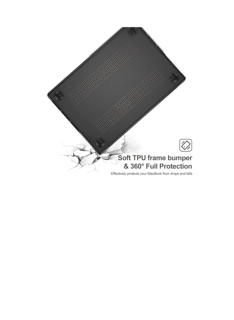 Generic Case Compatible For New Macbook Pro 16 inch M3 A2991 M2 A2780 M1 A2485 Pro 2024-2021 Release Plastic Hard Shell Cover for MacBook Pro 16 Inch Color Black  - Image 3