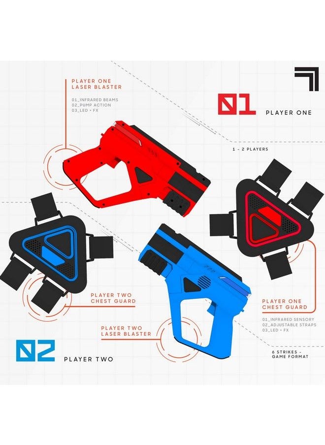 Sharper Image Twoplayer Toy Laser Tag Gun & Vest Armor Set For Kids Safe For Children And Adults Indoor & Outdoor Battle Games Combine Multiple Sets For Multiplayer Freeforall!  - Image 4
