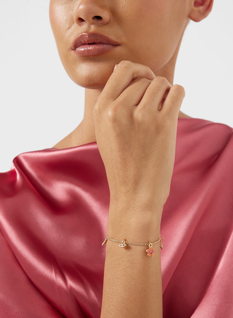 Ginger Floral Butterfly Charm Bracelet - Image 4