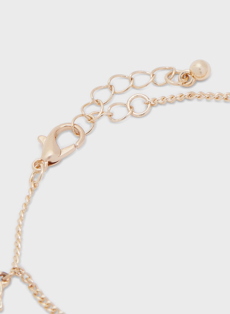Ginger Floral Butterfly Charm Bracelet - Image 3