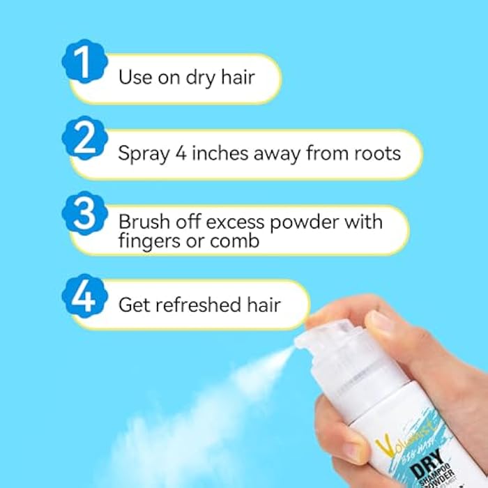 Luxliss Dry Shampoo Powder, Natural Ingredients Dry Shampoo for Women, Quickly Absorbs Excess Oil, No White Flakes, Volumizing & Voluminous - 40g - Image 4