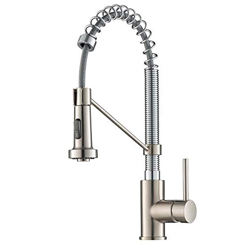 KRAUS Bolden Commercial Style 2-Function Single Handle Pull Down Kitchen Faucet in Spot-Free Stainless Steel/Chrome, KPF-1610SFSCH (Pack of 1) - Image 1