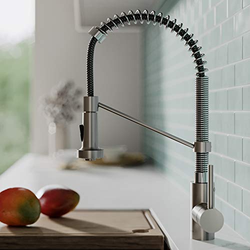 KRAUS Bolden Commercial Style 2-Function Single Handle Pull Down Kitchen Faucet in Spot-Free Stainless Steel/Chrome, KPF-1610SFSCH (Pack of 1) - Image 3