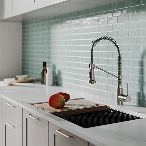 KRAUS Bolden Commercial Style 2-Function Single Handle Pull Down Kitchen Faucet in Spot-Free Stainless Steel/Chrome, KPF-1610SFSCH (Pack of 1) - Image 5