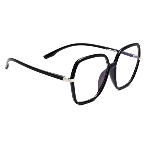Peter Jones Oversized Square Black Blue Light Blocking Computer Glasses for Women/Girls (AG20509B) - Image 3