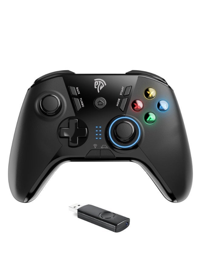 EasySMX Classic Gamepad EasySMX 9110 Wireless Gaming Controller for PC/Switch/Steam Deck/Android/Laptop/PS3/Android TV BOX with Turbo Function Dual Vibration 2.4GHz Wireless Key Combinations Battery 600mAh Up to 14 Hours Plug and Play Gamepad Joystick with 4 Customized Keys Asymmetric Button Layout Light Weight Ergonomics and Anti-Slip Design - Image 1