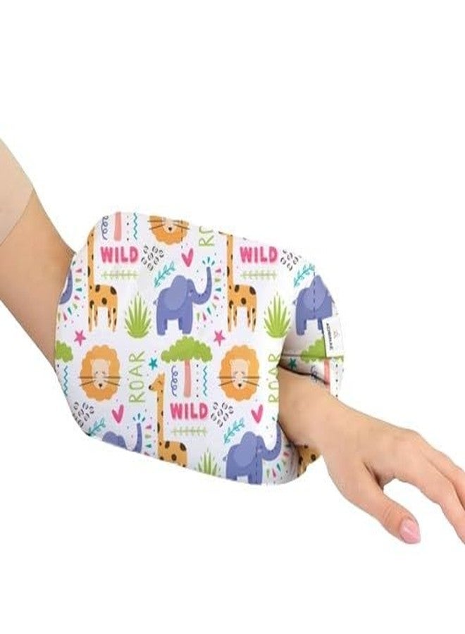 ADMIRAE Arm Feeding Pillow for Baby, Soft Nursing Pillow for Comfortable Feeding | Easy-to-Wear Arm Cushion for Mom & Dad |Washable Cover |Ideal for Bottle & Breastfeeding - Animal Print - Image 1