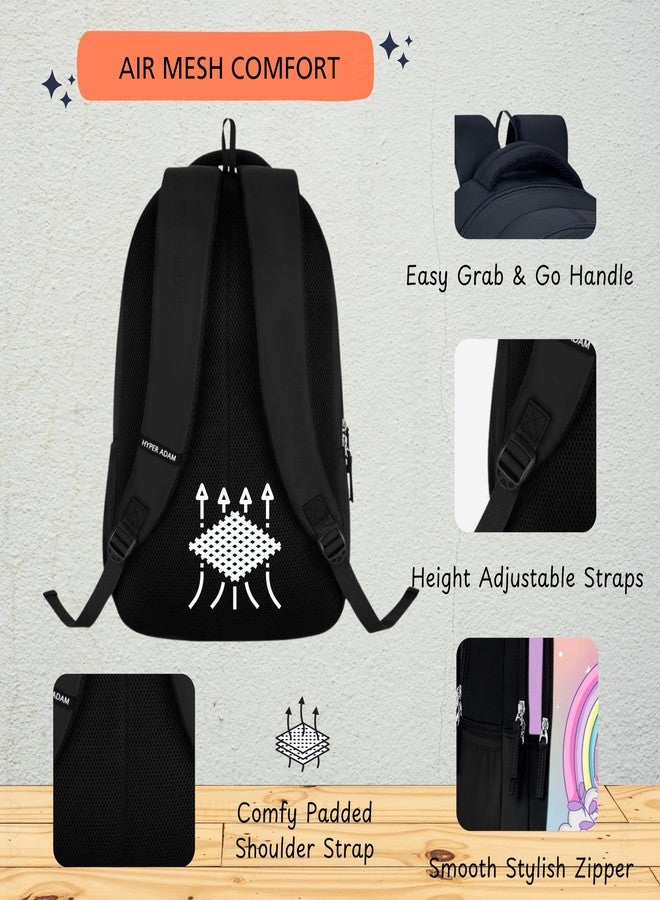 Hyper Adam Rainbow Kitty 35L Latest And Trendy Stylish Waterproof College/Casual/School Bag/Backpack For Kids, Boys, Girls, Men And Women | For Everyday Use Extra Pouch Available - Image 4